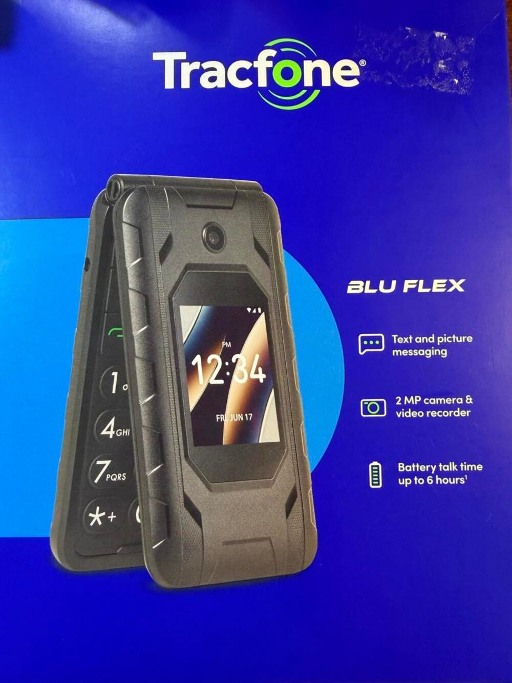 BLU FLEX Tracfone Flip Phone New in Box Activated